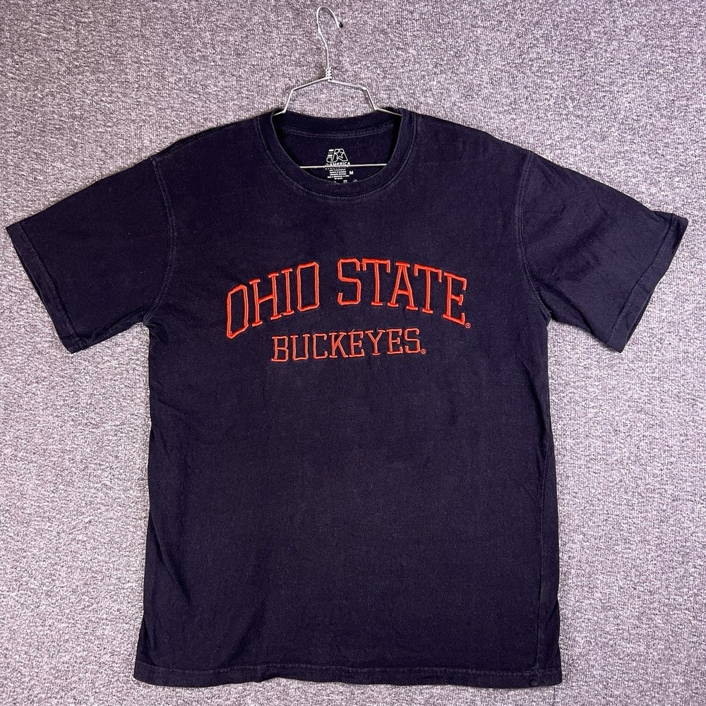 Ohio State Buckeyes Shirts Womens‎ M Embroidered Logo OSU J. America Cotton